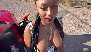 Porsha Carrera Takes Big Black Cock Outdoors in Wild Action