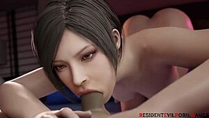 Hot Resident Evil MILFs take on massive cocks