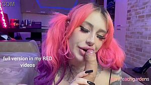 Small-boobed stepsister gets paid for a blowjob