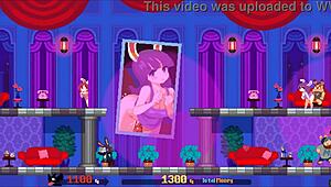 Bunny girl bent over in monster furry hentai brothel house intensely