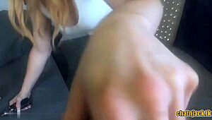 milf with stunning tits teases while dildo fucking and sucking