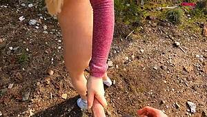 Stranger Cums Twice in Cyclist’s Rough Anal Forest Play! 😈