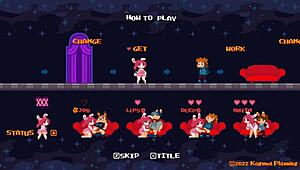 Bunny girl bent over in monster furry hentai brothel house intensely