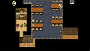 Bunnysuit Girl Yuka Gives Handjob to Dirty Old Pervert in Hentai Game