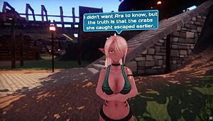 Dominant elf woman fucks crabs in hentai game