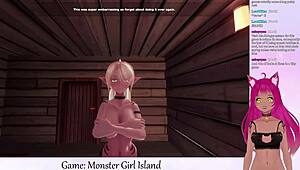 hey guys, vtuber diving into monster girl island part 1 with wild hentai action, let’s go! 😜