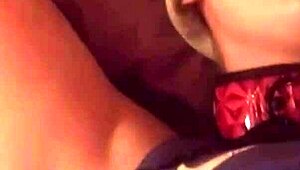 Blindfolded girlfriend tricked and used by a masked stranger in surprise encounter