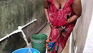 Hey, come inside from the balcony, wife, let’s have some cheating fun in the room.