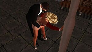 trading quick cum for fifty bucks in this cartoon scene