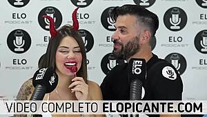 Elo podcast sucks sara blonde's natural tits in spicy room