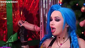 X-Mas Glory Hole for Jinx Cosplay Bitch