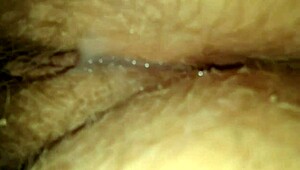Big-Assed Hairy Redhead Gets Creampie in POV Close-Up
