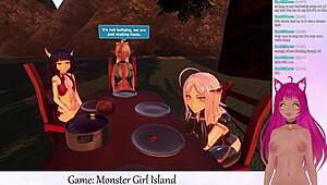 hey guys, vtuber diving into monster girl island part 1 with wild hentai action, let’s go! 😜
