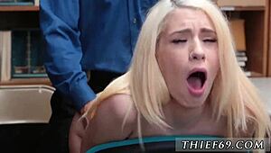 Hd teen with big tits reaches intense orgasm during attempted theft in police uniform
