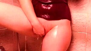 Hot Girl MASTURBATES Hard in Shower with Vibrating Egg