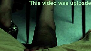 Eva, the sexy boss, gets fucked by her subordinate with intense footjob and blowjob.