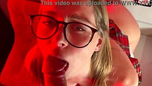 Rough Double Penetration Covers Step Sisters' Faces with Lots of Cum