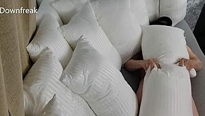 Detailed Pillow Humping On Super Soft Bed Pillows