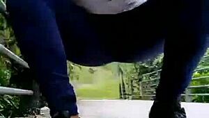 colombian girl in the park getting anal