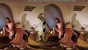 in dark room vr, i meet my new neighbour and we get into some hardcore fun with handjobs and blowjobs.