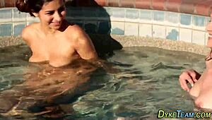 les teen 18+s lick outdoors