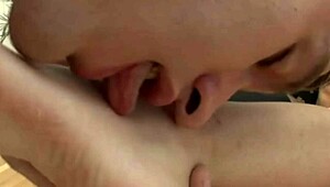 Foot fetish video featuring sucking and feet