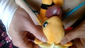 My story about punishing my mlp plush sexslave applejack with shibari and toys.