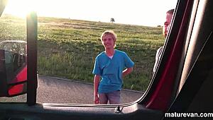 Cougar seduces dad and stepson for wild fun