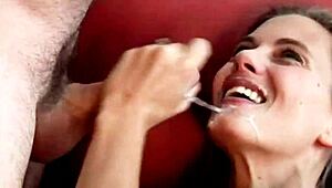 Watch Skinny Mindy Suck That Huge Cock for a Massive Facial!