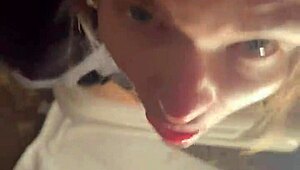 Fucked that whore fellow traveler on the public yacht toilet!