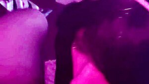 Leashed slut deepthroats cock in garage