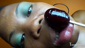 Breanna Xtreme Lolli Tongue Play in Wild Fetish Action Now