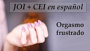 she guides you through a frustrating orgasm in spanish voice