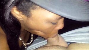 watch this chocolate beauty suck my white cock?