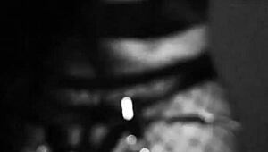 Hotwife dances seductively on Halloween, tempting with tricks or treats in homemade cosplay