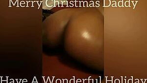 Young Ebony Shakes Fat Juicy Ass on Christmas