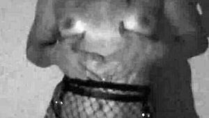 Hotwife dances seductively on Halloween, tempting with tricks or treats in homemade cosplay