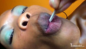 Breanna Xtreme Lolli Tongue Play in Wild Fetish Action Now