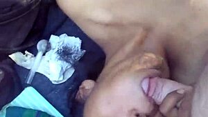 my girlfriend sucks my big cock while wanting to fuck