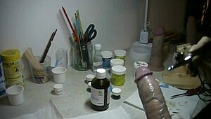 Painting a prosthetic penis 😊