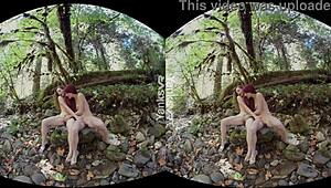 Ana Molly and Belle masturbate outdoors in 3D.
