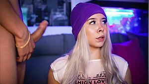 Colombian Blonde Sucks Cock with Raw Desire