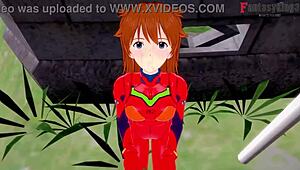 asuka langley soryu gets a blowjob and pov fucking in neo genesis evangelion