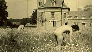 Wow! Check out vintage naturism with stunning natural tits in the wild outdoors!