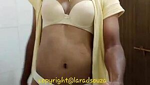 Sexy Indian Crossdressing Shemale Ladyboy Milf Lara Dsouza Experiences Deep Emotional Pleasure In Video