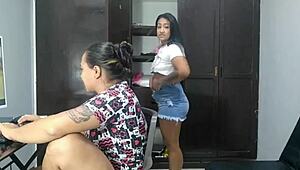 Best friend arrives to lick and suck my pussy while I play video games