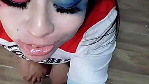 harley quinn cosplay seduces guard for escape, ends full of cum