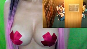 Intense hentai where he watches girlfriend fuck gentlemen