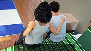 watch as milfy city gameplay unfolds in part 1. this mommy teacher seduces with big tits in 3d.