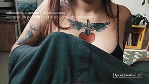 Couldn't resist cumming on tattooed tits